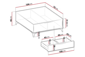 Vemdalen Soffbord 104 cm - Sand beige - Möbler - Vardagsrum - Soffbord & vardagsrumsbord - Soffbord