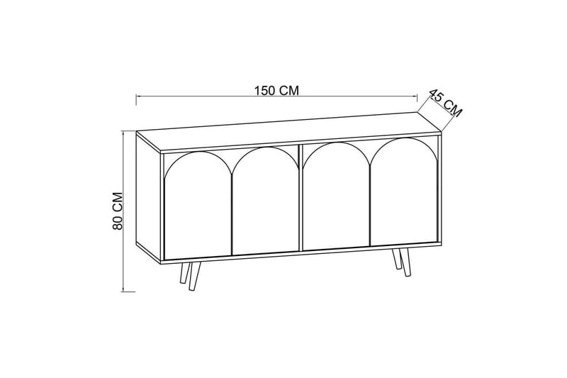 Venezia Konsollbord 150 cm - Brun/Vit - Möbler - Vardagsrum - Soffbord & vardagsrumsbord - Avlastningsbord & konsolbord