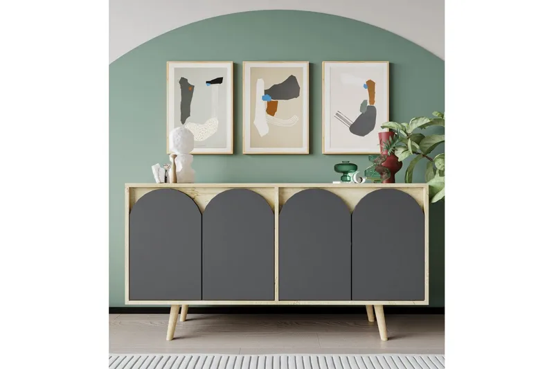 Venezia Konsollbord 150x150 cm - Brun/Antracit - Möbler - Vardagsrum - Soffbord & vardagsrumsbord - Avlastningsbord & konsolbord