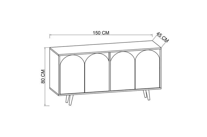 Venezia Konsollbord 150x150 cm - Brun/Antracit - Möbler - Vardagsrum - Soffbord & vardagsrumsbord - Avlastningsbord & konsolbord