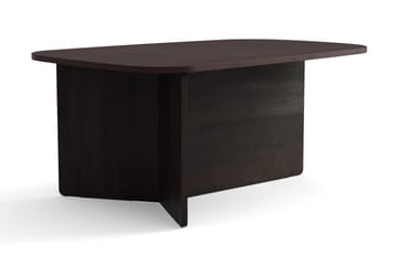 Vento Ovalt Soffbord 90x60 cm med Trä- och Rökt Ek-utseende - Mörkbrun - Möbler - Vardagsrum - Soffbord & vardagsrumsbord - Soffbord