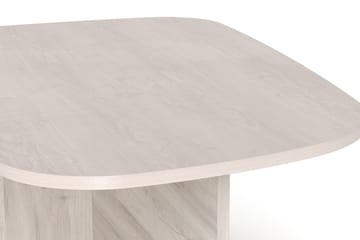 Vento Ovalt Soffbord 90x60 cm med Trä- och Vitlaserad Ek-utseende - Vit - Möbler - Vardagsrum - Soffbord & vardagsrumsbord - Soffbord
