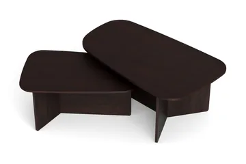 Vento Satsbord Soffbord 120x70 cm + 90x60 cm - Rökt ek - Möbler - Vardagsrum - Soffbord & vardagsrumsbord - Soffbord