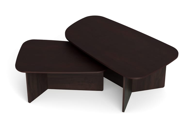 Vento Satsbord Soffbord 120x70 cm + 90x60 cm - Rökt ek - Möbler - Vardagsrum - Soffbord & vardagsrumsbord - Soffbord
