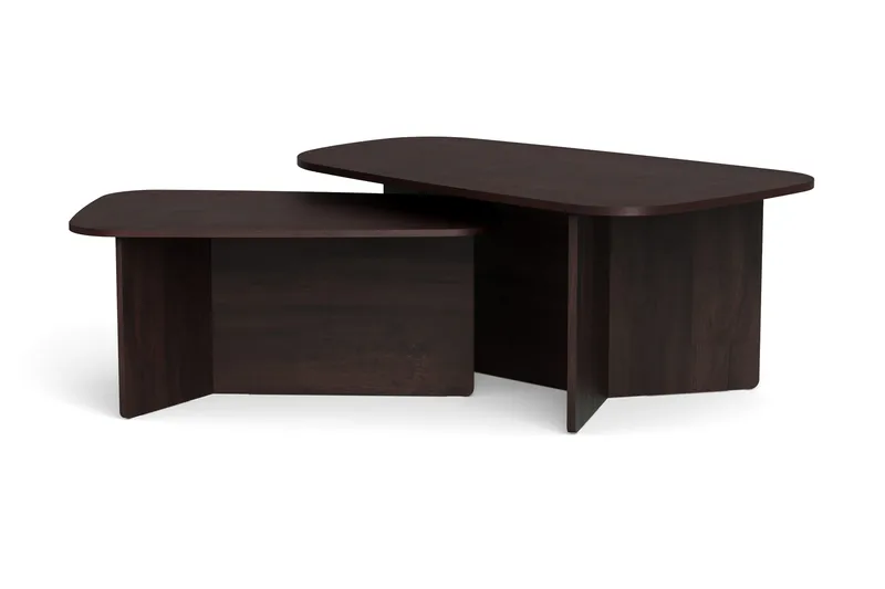 Vento Satsbord Soffbord 120x70 cm + 90x60 cm - Rökt ek - Möbler - Vardagsrum - Soffbord & vardagsrumsbord - Soffbord
