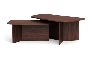Vento Satsbord Soffbord 120x70 cm + 90x60 cm - Valnöt - Möbler - Vardagsrum - Soffbord & vardagsrumsbord - Soffbord