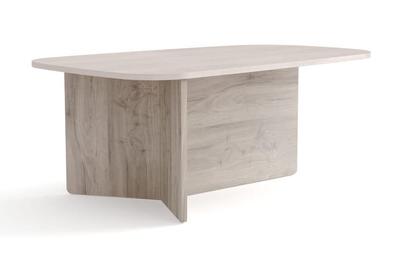 Vento Soffbord 120x70 cm ovalt i trä - Vitlaserad - Möbler - Vardagsrum - Soffbord & vardagsrumsbord - Soffbord