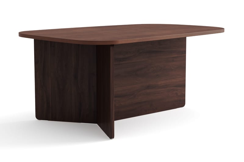 Vento Soffbord 90x60 cm ovalt i trä - Valnöt - Möbler - Vardagsrum - Soffbord & vardagsrumsbord - Soffbord