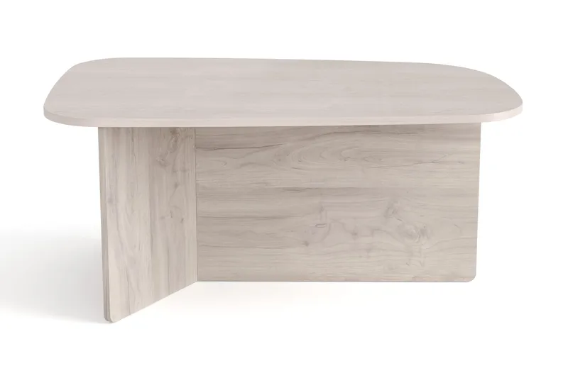 Vento Soffbord 90x60 cm ovalt i trä - Vitlaserad ek - Möbler - Vardagsrum - Soffbord & vardagsrumsbord - Soffbord
