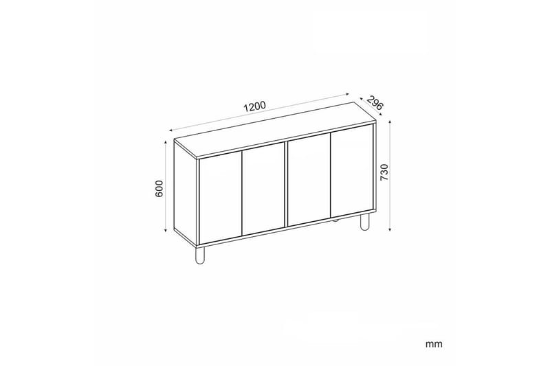 Veradia Konsollbord 120 cm - Ek/Valnöt - Möbler - Vardagsrum - Soffbord & vardagsrumsbord - Avlastningsbord & konsolbord