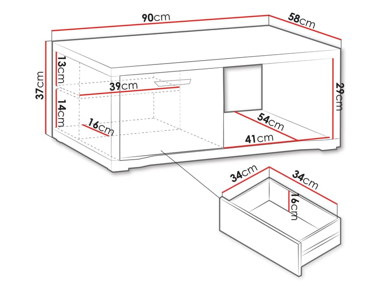 Veyricus Soffbord 90 cm - Möbler - Vardagsrum - Soffbord & vardagsrumsbord - Soffbord