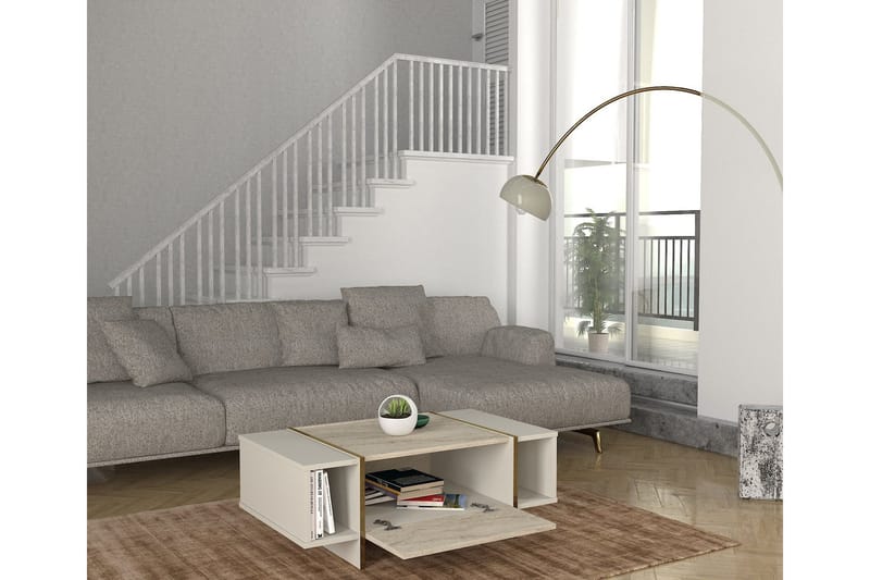 Veyron Soffbord 104 cm - Beige/Sandsten - Möbler - Vardagsrum - Soffbord & vardagsrumsbord - Soffbord