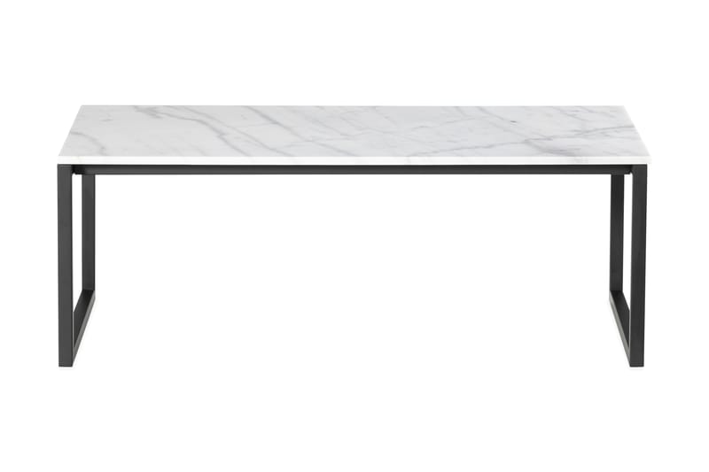 VICTOR Soffbord 120 cm Marmor/Vit/Svart - Bord - Soffbord