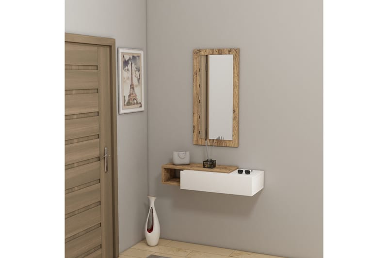 Vien Sidobord 82 cm - Brun/Vit - Möbler - Vardagsrum - Soffbord & vardagsrumsbord - Brickbord