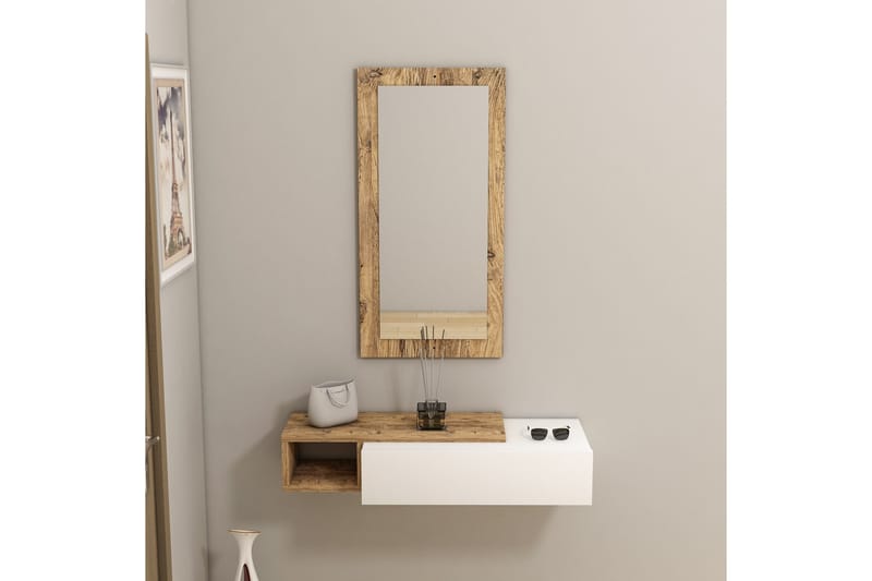 Vien Sidobord 82 cm - Brun/Vit - Möbler - Vardagsrum - Soffbord & vardagsrumsbord - Brickbord