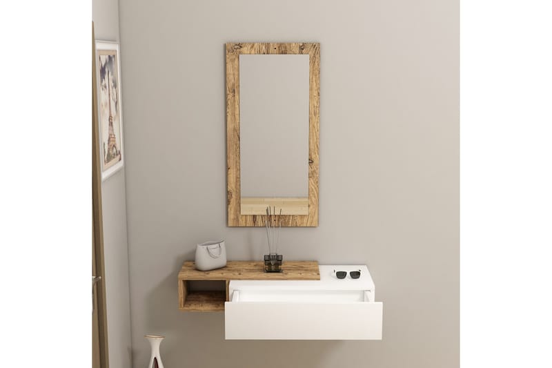 Vien Sidobord 82 cm - Brun/Vit - Möbler - Vardagsrum - Soffbord & vardagsrumsbord - Brickbord