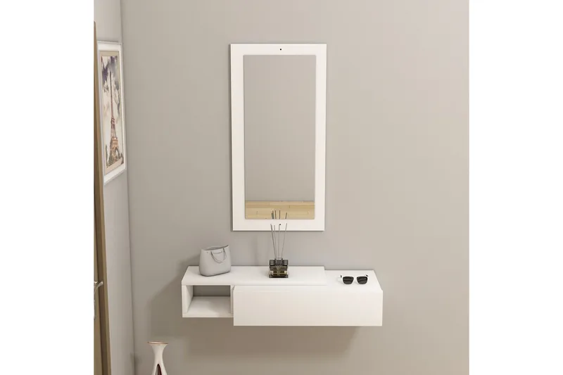 Vien Sidobord 82 cm - Vit - Möbler - Vardagsrum - Soffbord & vardagsrumsbord - Brickbord