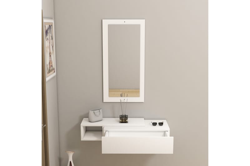 Vien Sidobord 82 cm Vit - Möbler - Vardagsrum - Soffbord & vardagsrumsbord - Brickbord