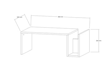 Vimenil Soffbord 87 cm - Beige - Möbler - Vardagsrum - Soffbord & vardagsrumsbord - Soffbord