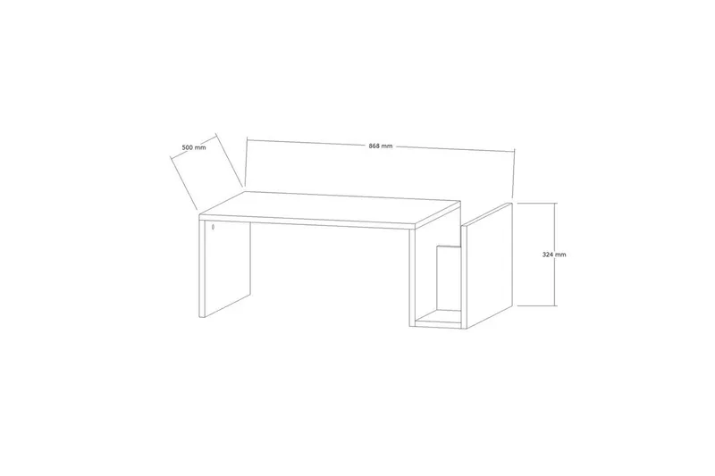 Vimenil Soffbord 87 cm - Vit - Möbler - Vardagsrum - Soffbord & vardagsrumsbord - Soffbord