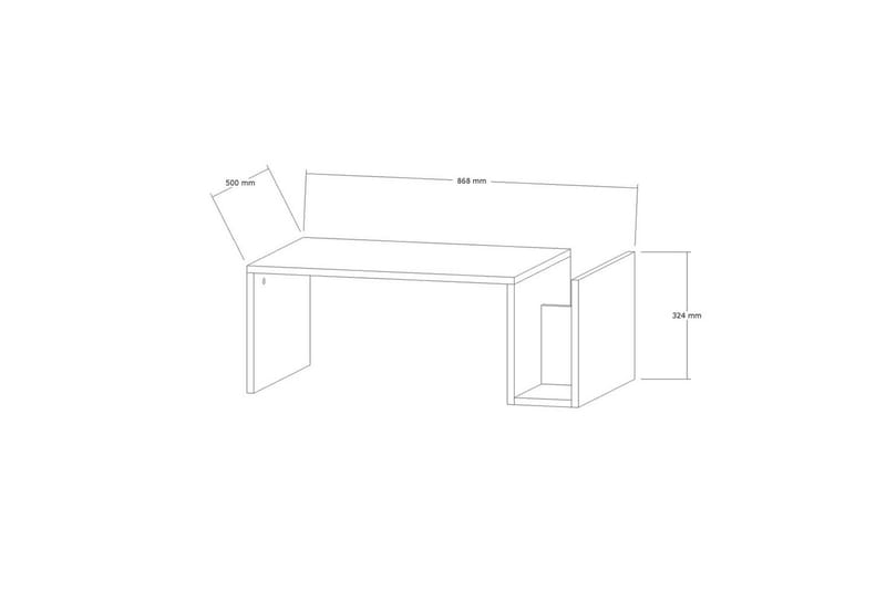Vimenil Soffbord 87 cm - Vit - Möbler - Vardagsrum - Soffbord & vardagsrumsbord - Soffbord