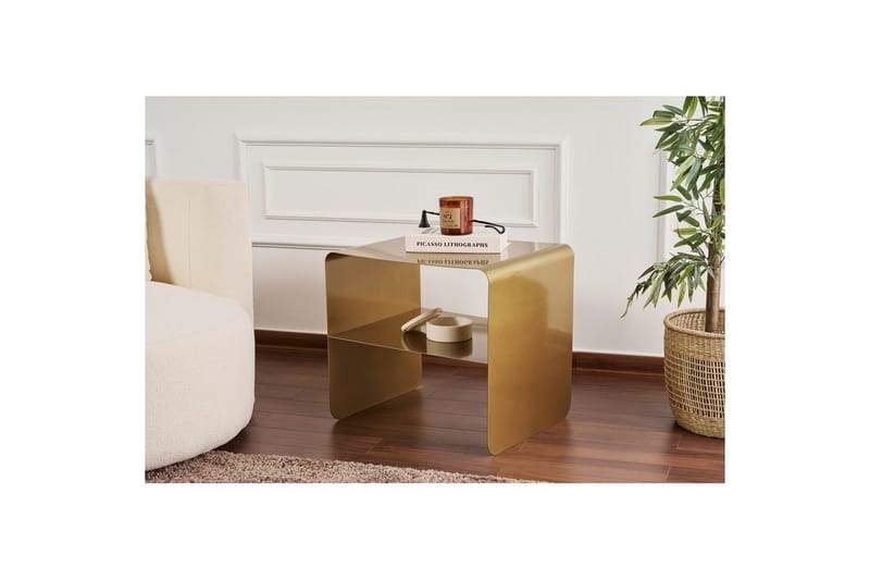 Vino Sidobord 45 cm - Guld - Möbler - Vardagsrum - Soffbord & vardagsrumsbord - Brickbord