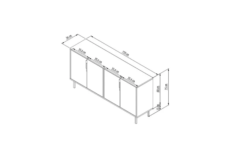 Vionis Konsollbord 150 cm - Ek - Möbler - Vardagsrum - Soffbord & vardagsrumsbord - Avlastningsbord & konsolbord