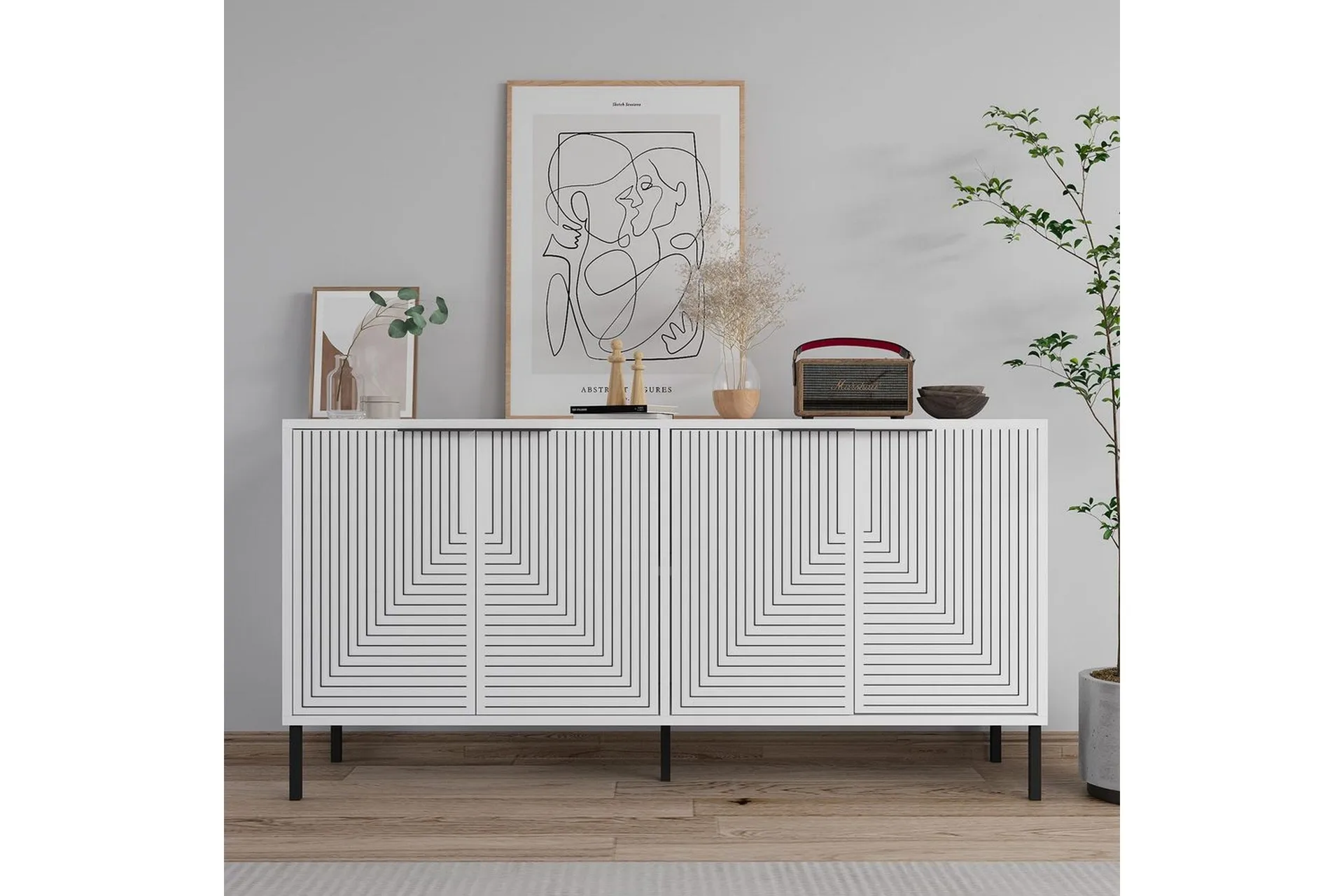 vionis konsollbord 150 cm - vit