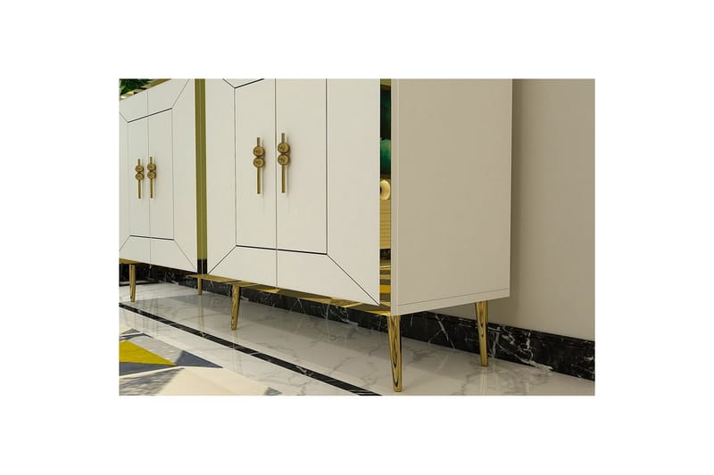 Virdel Konsollbord 150 cm - Guld/Vit - Möbler - Vardagsrum - Soffbord & vardagsrumsbord - Avlastningsbord & konsolbord
