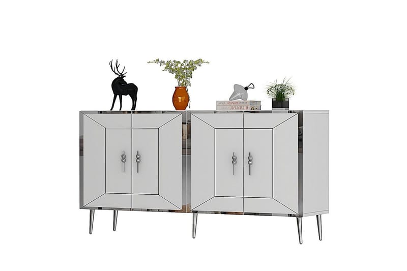 Virdel Konsollbord 150 cm - Vit/Silver - Möbler - Vardagsrum - Soffbord & vardagsrumsbord - Avlastningsbord & konsolbord