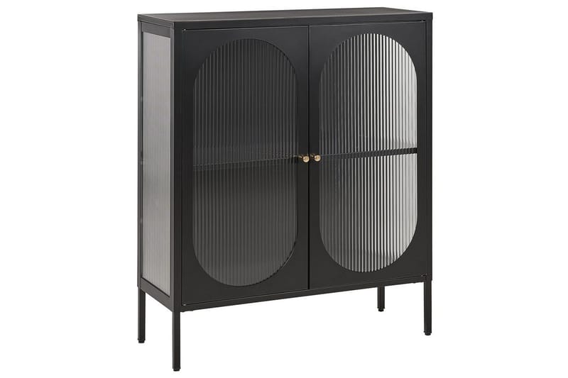 Vitrinskåp Sarre Svart, guld, Svart, guld