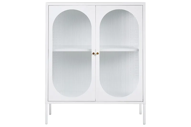 Vitrinskåp Sarre Vitt, guld - Vitt, guld - Förvaring - Skåp - Vitrinskåp