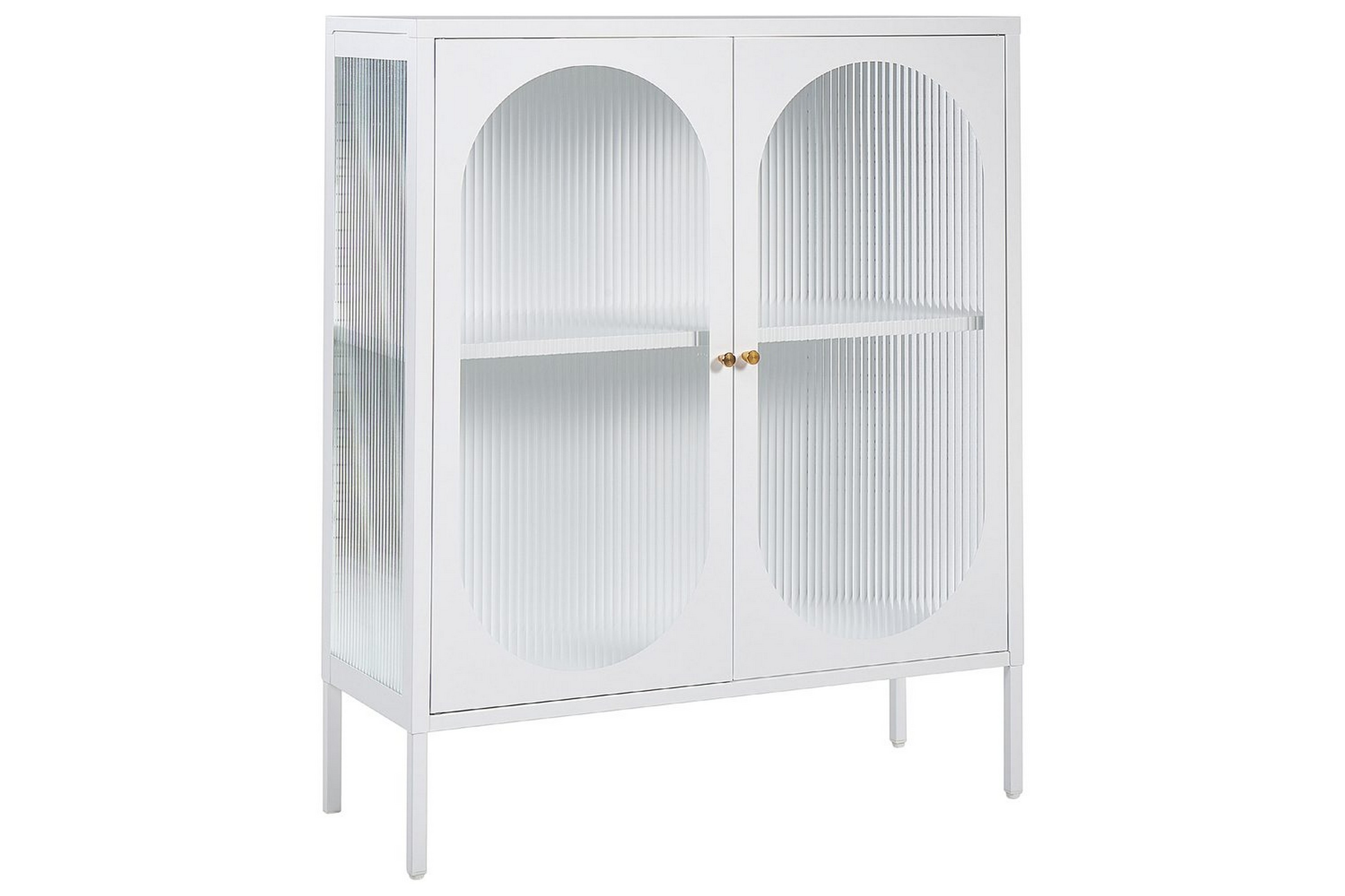 vitrinskåp sarre vitt, guld - vitt, guld