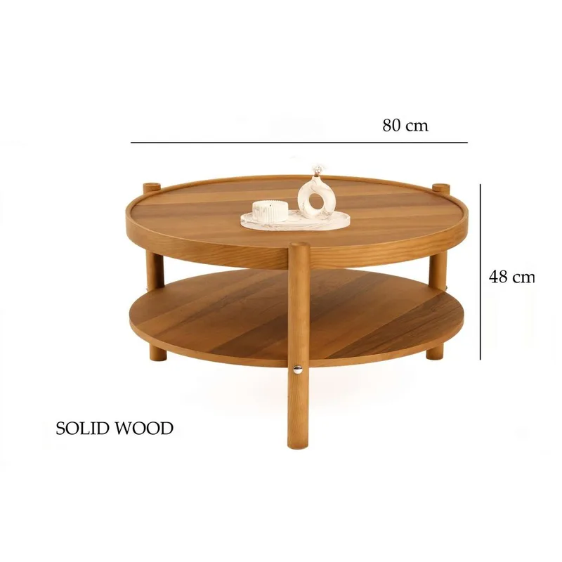 Vornel Soffbord 80 cm - Mörkbrun - Möbler - Vardagsrum - Soffbord & vardagsrumsbord - Soffbord