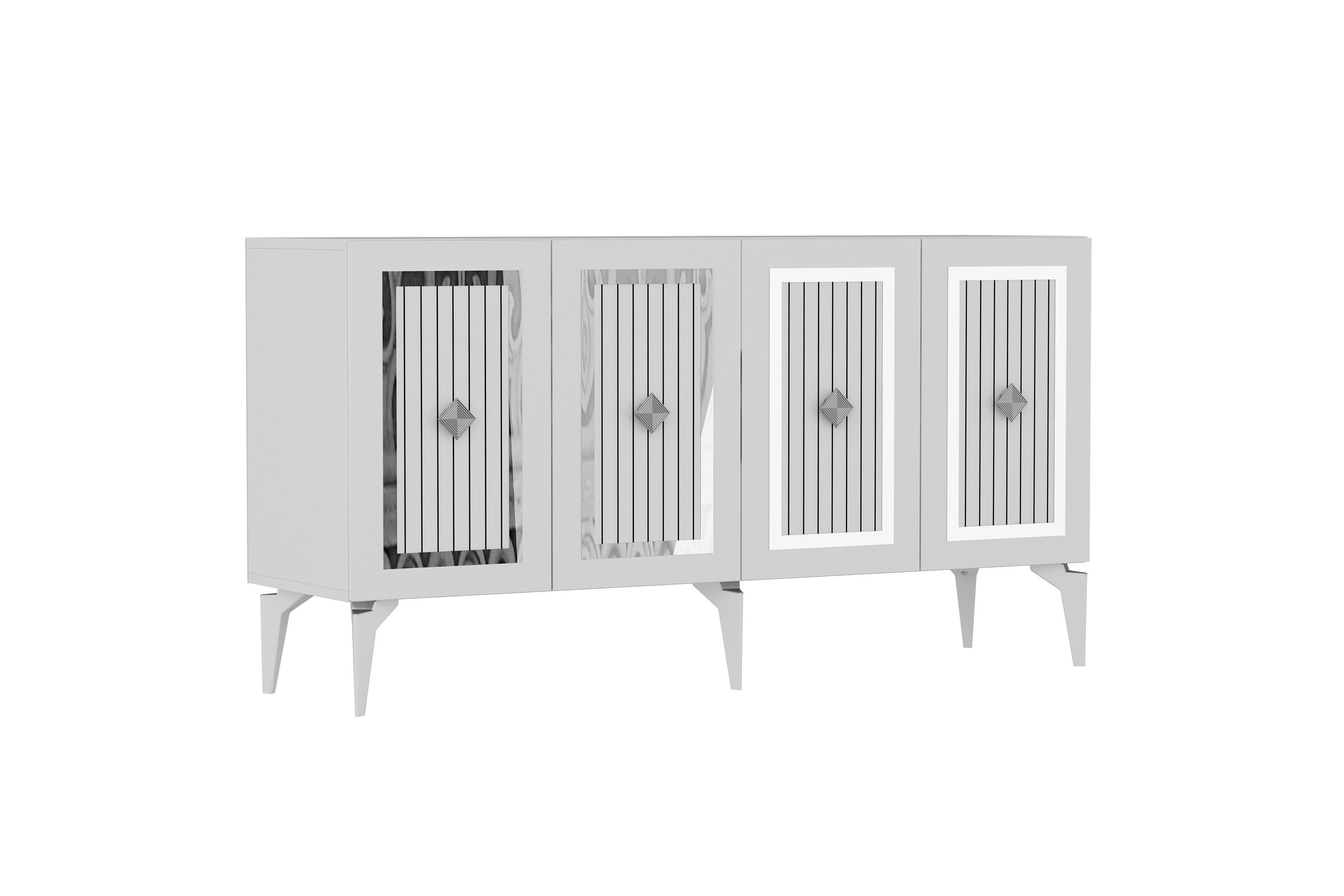 vroyland konsollbord 150 cm vit/silver -