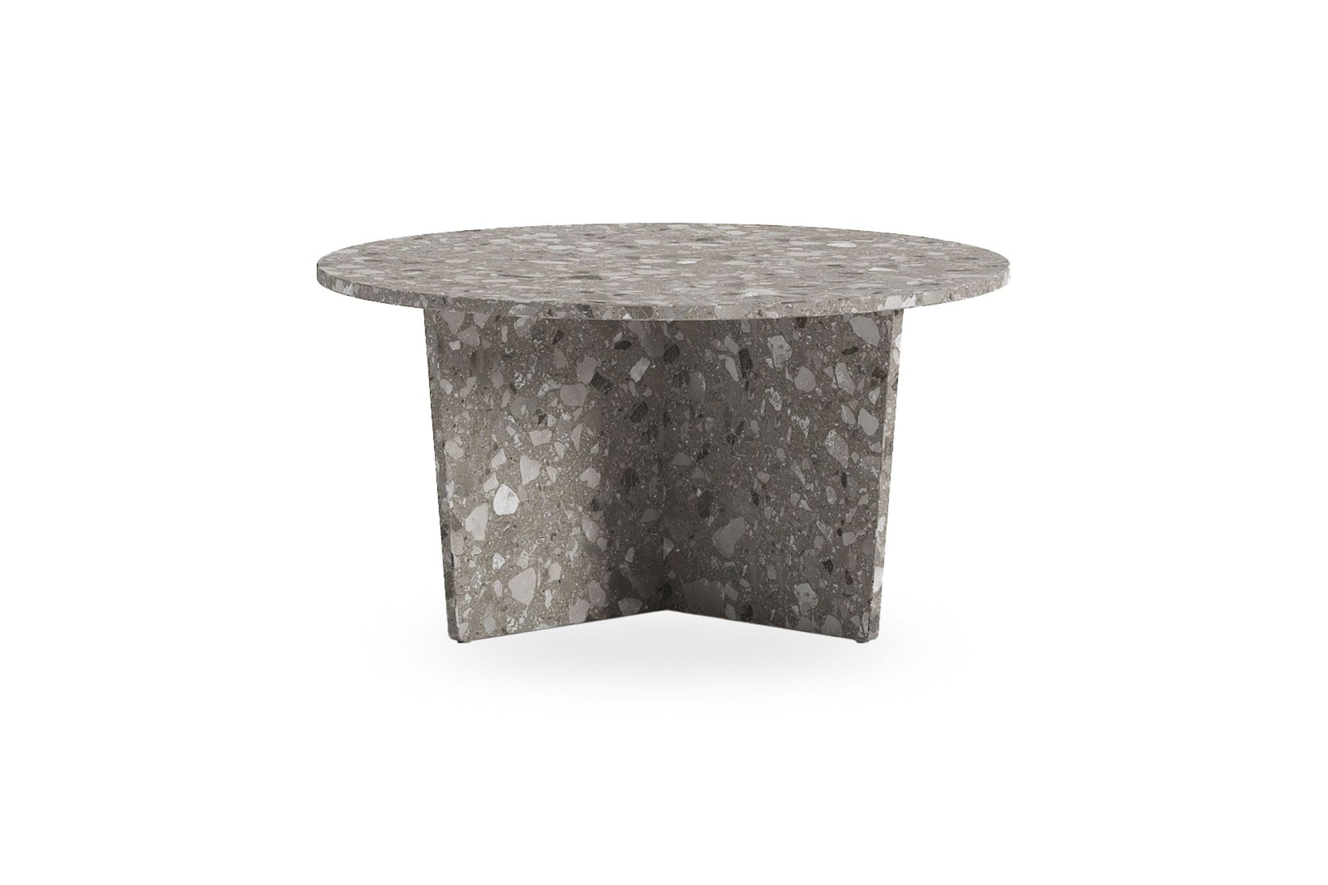 Wedge Runt Soffbord Sten 80 cm - Gr&aring;