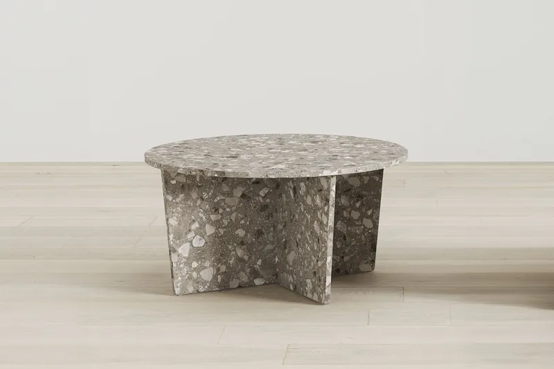 Wedge Runt Soffbord Sten 80 cm - Grå - Möbler - Vardagsrum - Soffbord & vardagsrumsbord - Soffbord