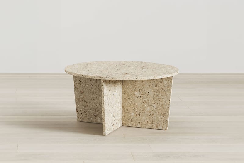 WEDGE Soffbord 80 cm Rund Beige - Möbler - Vardagsrum - Soffbord & vardagsrumsbord - Soffbord