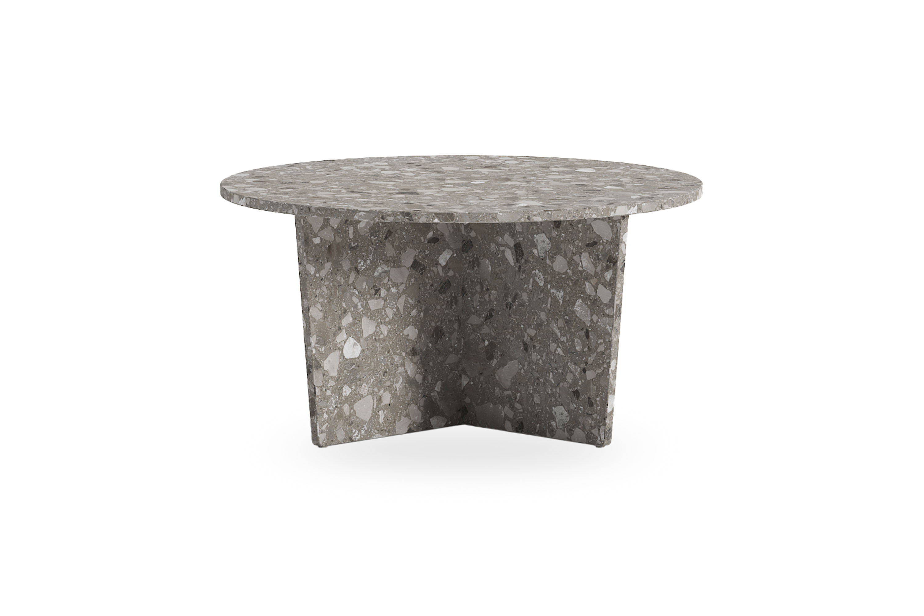 wedge soffbord 80 cm rund grå -