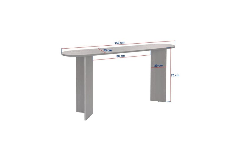 Yeno Konsollbord 150 cm - Chokladbrun - Möbler - Vardagsrum - Soffbord & vardagsrumsbord - Avlastningsbord & konsolbord