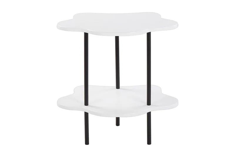 Yokley Sidobord 48 cm, Vit/Svart