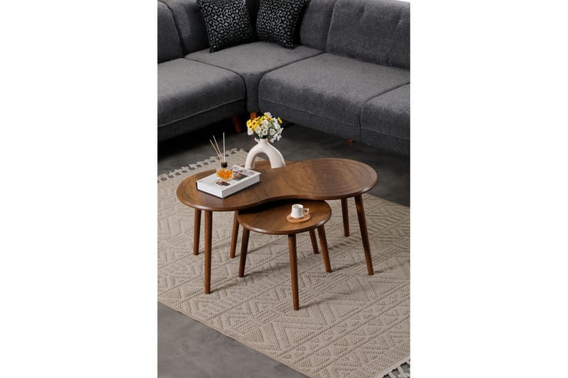 Zalvar Satsbord 100 cm - Sand - Möbler - Vardagsrum - Soffbord & vardagsrumsbord - Satsbord