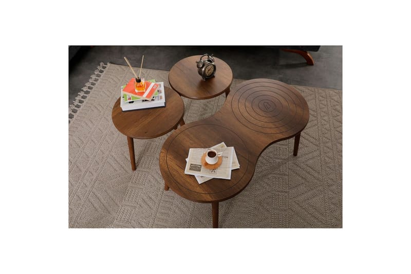 Zalvar Satsbord 100 cm - Sand - Möbler - Vardagsrum - Soffbord & vardagsrumsbord - Satsbord