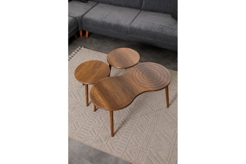 Zalvar Satsbord 100 cm - Sand - Möbler - Vardagsrum - Soffbord & vardagsrumsbord - Satsbord