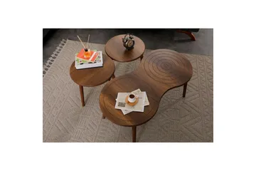 Zalvar Satsbord 100 cm - Sand - Möbler - Vardagsrum - Soffbord & vardagsrumsbord - Satsbord