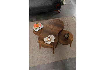 Zalvar Satsbord 100 cm - Sand - Möbler - Vardagsrum - Soffbord & vardagsrumsbord - Satsbord