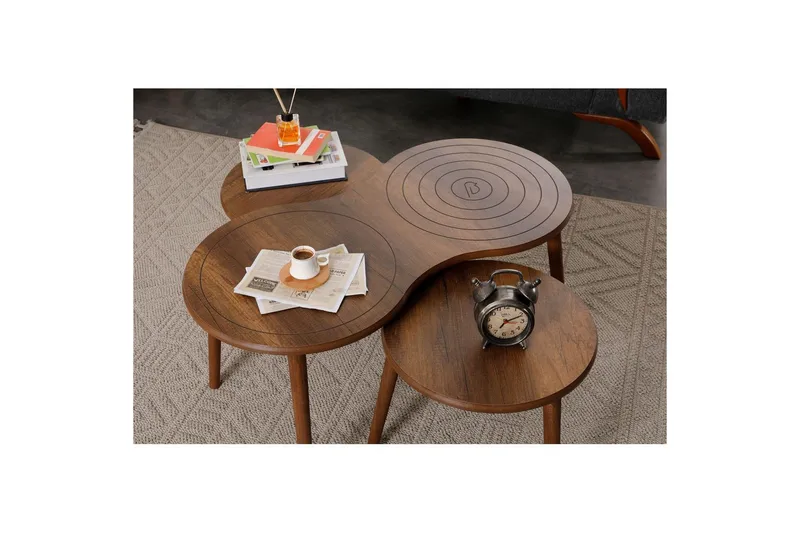 Zalvar Satsbord 100 cm - Sand - Möbler - Vardagsrum - Soffbord & vardagsrumsbord - Satsbord