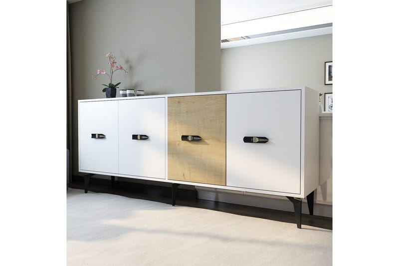 Zaven Konsollbord 180 cm - Vit/Ek - Möbler - Vardagsrum - Soffbord & vardagsrumsbord - Avlastningsbord & konsolbord