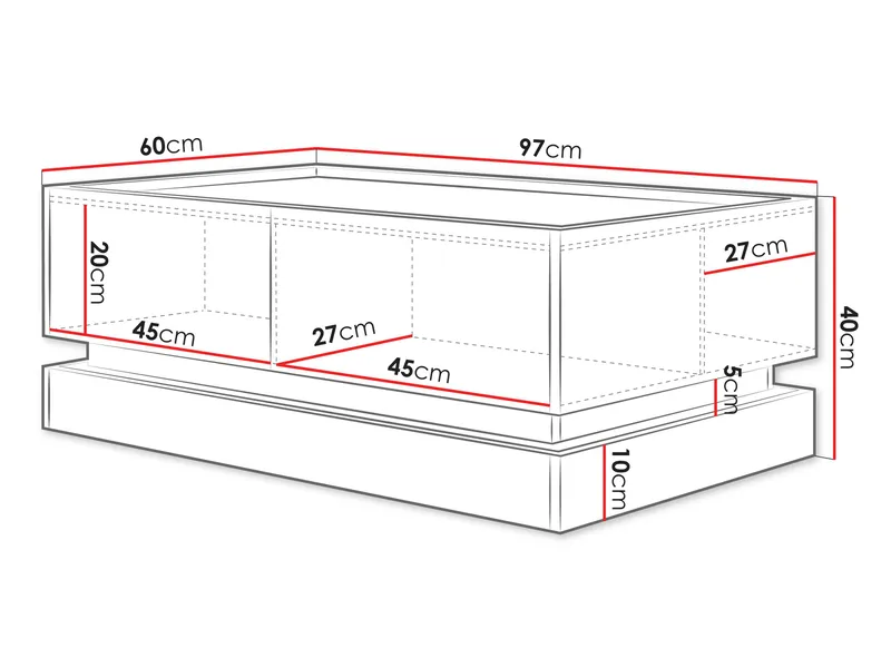 Zelric Soffbord 97 cm - Beige - Möbler - Vardagsrum - Soffbord & vardagsrumsbord - Soffbord