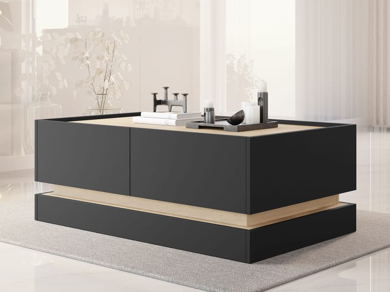 Zelric Soffbord 97 cm - Svart - Möbler - Vardagsrum - Soffbord & vardagsrumsbord - Soffbord